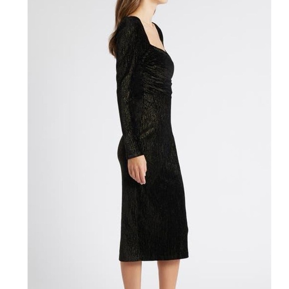 Black Halo Xander Metallic Long Sleeve Sheath Cocktail Dress
#157 - Picture 5 of 10